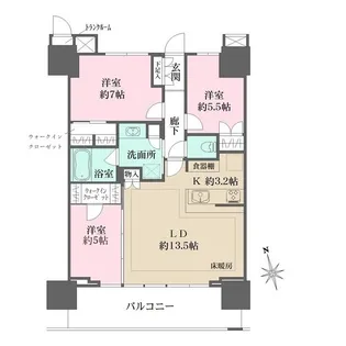 津田沼ザ・タワー【37階】の間取り