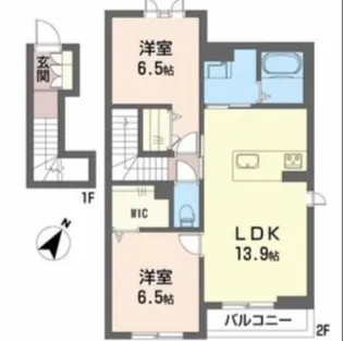 シャーメゾン・ユニヴェール【2階】の間取り