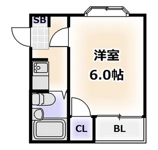 第二文の里ビル【4階】の間取り