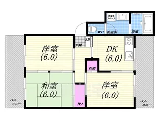 芦屋東山プリンス【4階】の間取り