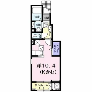 リヨン B【1階】の間取り