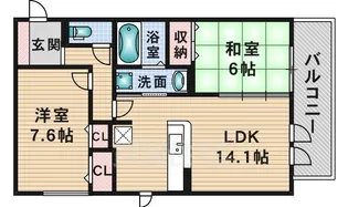 メゾンドォール・サライ【1階】の間取り