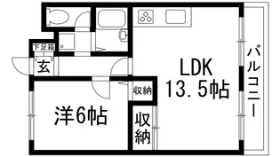 ファミーユ宝塚【2階】の間取り
