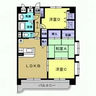 リリアコート【4階】の間取り