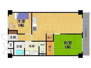 第二武庫之荘ハイム【2階】の間取り