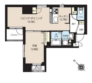 グランカーサ日本橋浜町【7階】の間取り
