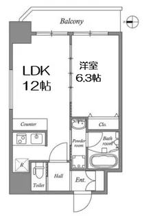 スプランディッド安土町【12階】の間取り