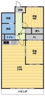 ル・ポール東浜【5階】の間取り