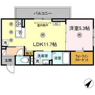 amレジデンス出雲【2階】の間取り