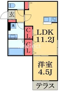 フェリオ西千葉【1階】の間取り