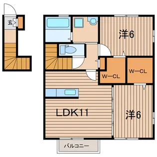エトワール上町A【2階】の間取り