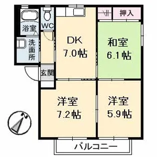 グランシード加藤 A棟【1階】の間取り