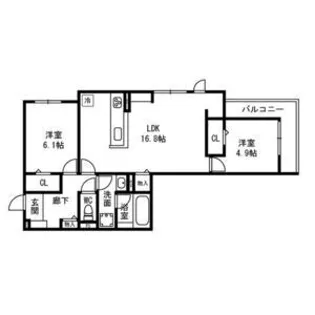 D-residence西野【3階】の間取り