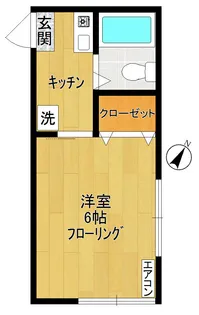 ハイツヒーロー【1階】の間取り