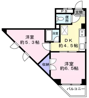 稲毛マリンハイツ【2階】の間取り