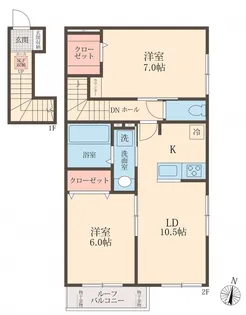 Linera I I【2階】の間取り