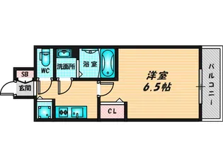 アドバンス大阪バレンシア【12階】の間取り