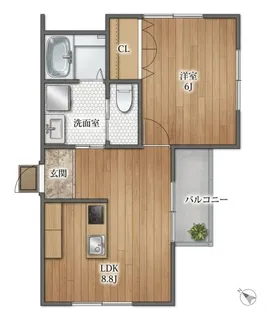 kukuruREX 古市【3階】の間取り