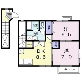 プリュジュールIII【2階】の間取り