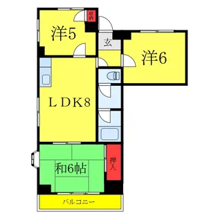 ヒルズセントポール【2階】の間取り