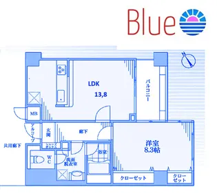 ルート鵠沼【2階】の間取り