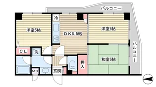 メルシー矢口【2階】の間取り
