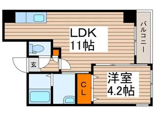 パ-クフロント清華亭【3階】の間取り