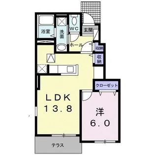 プラシードII【1階】の間取り