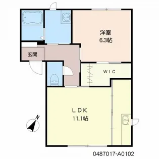 モスティサーク I棟【1階】の間取り