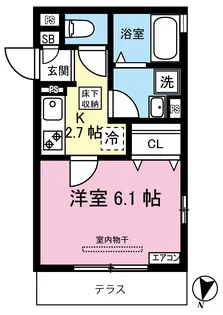 クレモンテ茅ヶ崎南【1階】の間取り