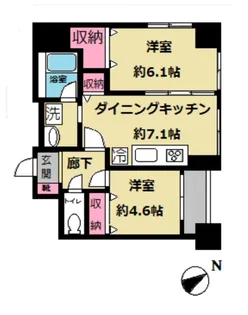 グランドステージ千駄木【2階】の間取り