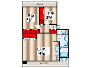 パレ・コンセール【2階】の間取り