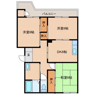 サンシティ高砂【1階】の間取り