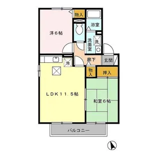 グリーンルーチェ【1階】の間取り