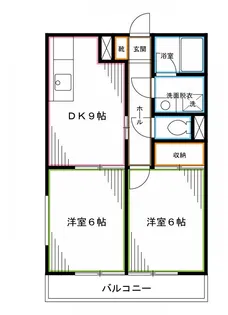 東中野ハイツ【1階】の間取り
