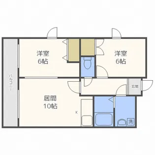 レイソル西町【4階】の間取り