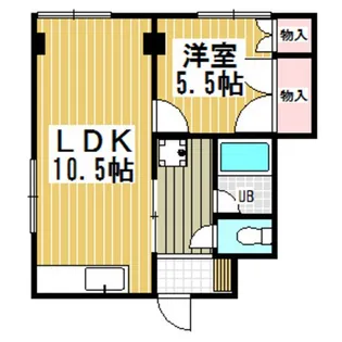 常盤コーポ【2階】の間取り