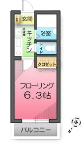 サンパレス飛鳥【2階】の間取り