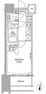 ザ・パークハビオ代々木初台【2階】の間取り