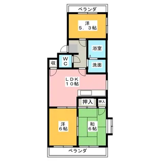 静清ハイツM3【3階】の間取り