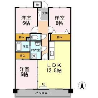 レジデンス17番館【3階】の間取り