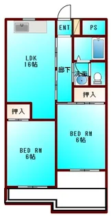 徳島サンハイツ【7階】の間取り