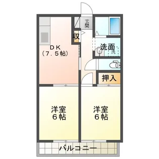コンフォール B【1階】の間取り