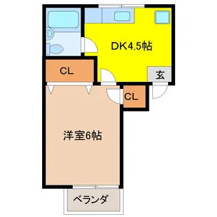 栃木県宇都宮市松原3【アパート】の間取り