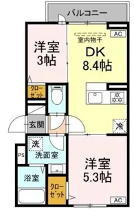 グラナーデ若木【2階】の間取り
