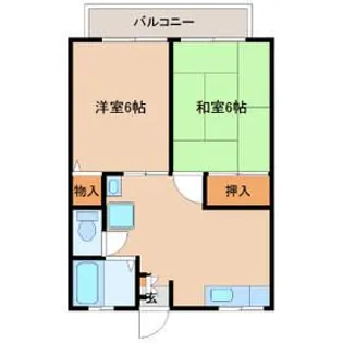 シティハイム今関C【2階】の間取り