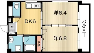 高知県高知市北久保【マンション】の間取り
