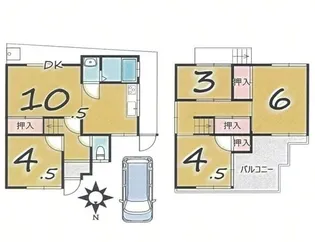 京都府京都市西京区川島六ノ坪町【一戸建】の間取り