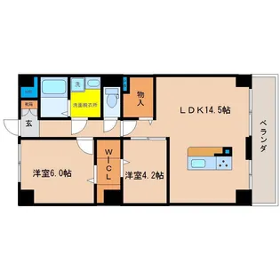 PLACIDES【6階】の間取り