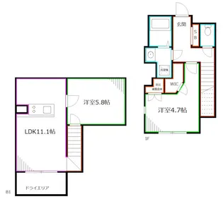 BLANCCOURT阿佐ヶ谷の間取り